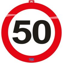 Dekorace dopravní značka 50 let  - průměr 47cm - Konfety