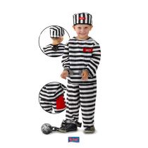 Dětský kostým vězeň - trestanec - zločinec - 6-8 let, vel. 116-134 cm - Klobouky, helmy, čepice