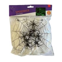 Svítící pavučina s pavouky - HALLOWEEN - 100 g + 5 pavouků - Párty program