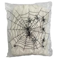 Svítící pavučina s pavouky - HALLOWEEN -  500 g + 8 pavouků - Párty program