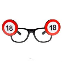 Párty brýle narozeniny dopravní značka -18 let - Dekorace