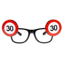 Párty brýle narozeniny dopravní značka - 30 let - Čelenky, věnce, spony, šperky
