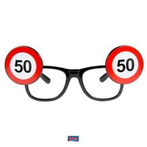 Párty brýle narozeniny dopravní značka - 50 let - Narozeninové dopravní značky