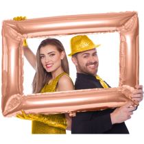 Fóliový balonek - selfie rámeček - fotokoutek  - Rose Gold  -85x60cm - Rozlučka se svobodou