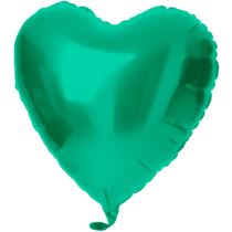 Balón foliový srdce - matné zelené - 45 cm - Balónky