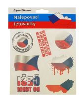 Tetování vlajky ČR - hokej - fanoušek ČR - 7 ks - Svatební sortiment