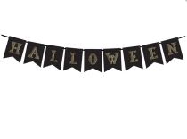 Girlanda Halloween černá - 20 x 175 cm - Masky, škrabošky