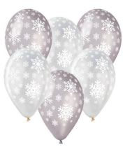 Balónky latexové  30cm -  VLOČKY - Vánoce - 1 ks - Vánoční balónky