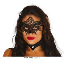 Škraboška - černá maska - Rozlučka se svobodou - Čelenky, věnce, spony, šperky