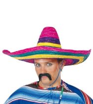Barevný klobouk sombrero - Mexiko 50 cm - Sety a části kostýmů pro dospělé