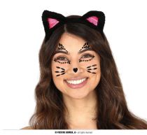 Nalepovací kamínky na obličej - Kočka - kočička - Halloween - Masky, škrabošky, brýle