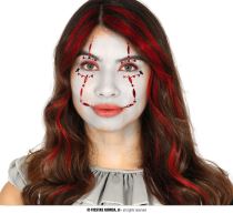 Nalepovací kamínky na obličej - Klaun - Halloween - Horrorová párty