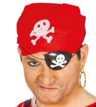 Sada pirát - šátek, náušnice a páska na oko - 3 ks - unisex - Párty program
