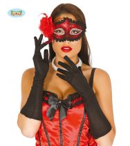 Rukavice černé 45 cm - Karnevalové kostýmy pro děti