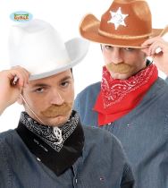 Šátek kovbojský - Western - červený - 1 ks - Klobouky, helmy, čepice