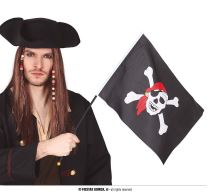 Vlajka pirátská - 42 x 30 cm - Papírové