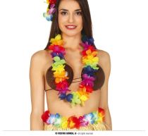 Havajský věnec - náhrdelník barevný - Hawaii - 90 cm - Sety a části kostýmů pro dospělé