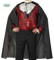 KOSTÝM - ČERNÝ PLÁŠŤ VAMPÍR - Upír - Drakula - 130 cm - Halloween - Kostýmy pro holky