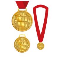 Medaile Beer King - pivní král - pivo - Rozlučka se svobodou - Karnevalové kostýmy pro dospělé