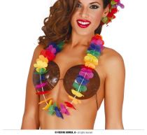 Havajský věnec - náhrdelník barevný - Hawaii - 90 cm - Oslavy