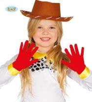 Rukavice dětské - červené 17 cm - Kostýmy pro holky
