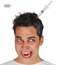 Injekční stříkačka v hlavě čelenka - Halloween - Helium