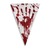 Girlanda krvavé otisky -  krev - PVC - Halloween - 300 cm - Halloween doplňky