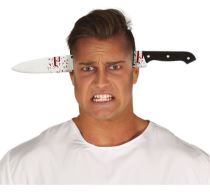 Čelenka - krvavý nůž - Halloween - 35cm - Nafukovací doplňky