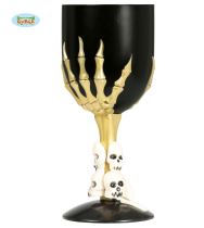 Černý pohár s lebkami, 17,5 cm - Halloween - Pirátská párty