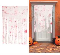 Krvavý závěs - krev na dveře - Halloween - 115 x 150 cm - Masky, škrabošky