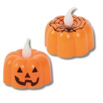 LED svíčka dýně - pumpkin - Halloween - 4 cm - Karnevalové doplňky