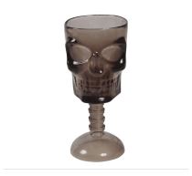 Černý pohár s lebkou - 18 cm - 200 ml - Halloween - Masky, škrabošky