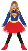 DĚTSKÝ KOSTÝM SUPERHRDINKA - Superhero, vel. 5-6 let - Karnevalové kostýmy pro děti