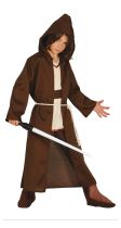 Kostým bojovník - hnědý plášť - Jedi - vel. (7-9 let) - Karnevalové kostýmy pro děti