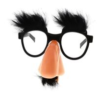 Párty brýle Profesor černé s knírem - Paruky dospělí