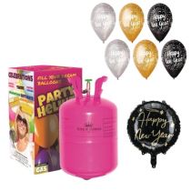 Helium a sada balónků - mix Happy New Year -7 ks - Silvestr - Helium