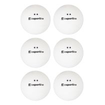 Pingpongové míčky inSPORTline Elisenda S2 6ks Barva bílá - Míčové sporty