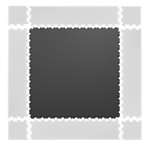 Puzzle zátěžová podložka inSPORTline Simple tmavě šedá - Zátěžové podložky Simple