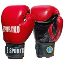 Boxerské rukavice SportKO PK1 Barva červená, Velikost 10oz - Boxérské a MMA rukavice