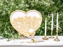 Dřevěná kniha hostů - svatebčanů - Svatba - Srdce - Bublifuky