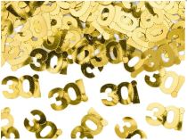 Metalické konfety číslo 30 - zlaté - 15 g - Narozeniny