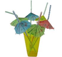 Slámky - brčka s deštníky 6 ks - Párty program