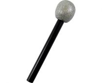 Mikrofon stříbrný - disco - 80.léta - Punčocháče, rukavice, kabelky