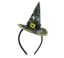 Klobouček čarodějnice na čelence / HALLOWEEN - Sety a části kostýmů pro dospělé