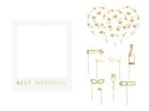 Svatební foto doplňky a selfie rámeček -  Best Wedding - Dekorace