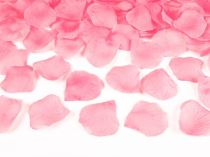 Okvětní lístky růží textilní - světle růžové 100 ks - Konfety