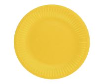 Talíře žluté 18 cm - 6 ks - Narozeniny