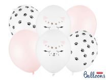 Sada latexových balónků - Motiv kočka - kočička - 30 cm - 6 ks - Balónky
