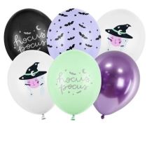 Latexové balónky - Halloween - Hocus pocus - Čarodějnice - 6 ks - 30 cm - Karnevalové doplňky