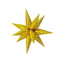 Foliový balónek - 3D hvězda zlatá 70 cm (NELZE PLNIT HELIEM) - Balónky